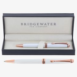 Bridgewater Winchester White And Rose Gold Ballpoint Pen 337422