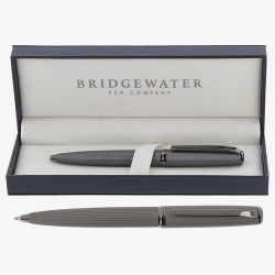 Bridgewater Stirling Matte Grey & Gunmetal Ballpoint Pen 337453