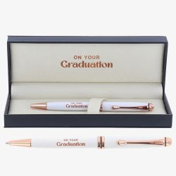 Bridgewater White & Rose Gold Graduation Occasion Pen 346606