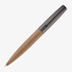 BOSS Illusion Arcade Camel & Gunmetal Ballpoint Pen HSV5694X