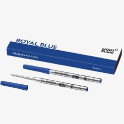 Montblanc 2 Ballpoint Refills Medium Royal Blue 128214