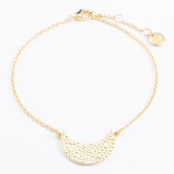 Rachel Galley Gold Plated Hammered Moon Chain Bracelet 3168989 (GWP)
