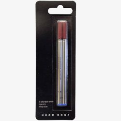 BOSS Blue Rollerball Pen Refill Pack of 2 HPR751BM