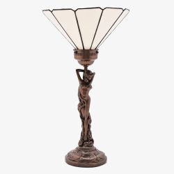 Nouveau Bronze Finish Figurine Lamp L2937