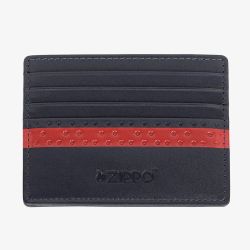 Zippo Navy Blue Red Stripe Card Holder Wallet 2008017