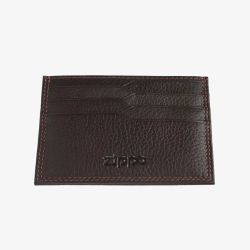 Zippo Brown Leather Card Holder Wallet 2006033