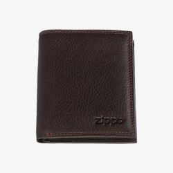 Zippo Brown Leather Tri-Fold Wallet 2006048