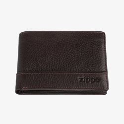 Zippo Brown Leather Tri-Fold Wallet 2006053