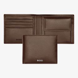 BOSS Classic Smooth Brown Coins Wallet HLM403Y