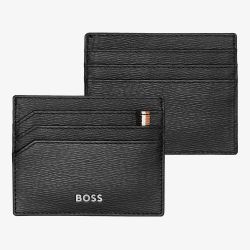 BOSS Iconic Black Card Holder Wallet HLC421A