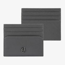 BOSS Double B Saffiano Grey Card Holder Wallet HLC526H