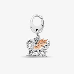 Clogau Tree Of Life Silver 9ct Rose Gold Insignia Welsh Dragon Dangle Charm 3SWDN0782