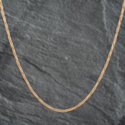 Second Hand 9ct Yellow Gold Twisted 20 Inch Foxtail Chain 41021420