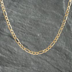 Second Hand 9ct Yellow Gold 3+1 18 Inch Figaro Chain 41021497