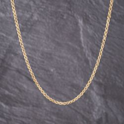 Second Hand 9ct Yellow Gold 18 Inch Rope Chain 41021668