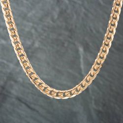 Second Hand 9ct Yellow Gold Patterned 16 Inch Curb Chain 41041158