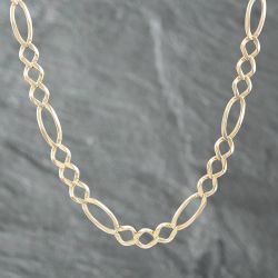 Second Hand 9ct Yellow Gold 3+1 Link 20 Inch Figaro Chain 41041312