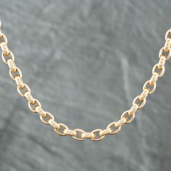 Second Hand 9ct Yellow Gold Oval Heavy 18 Inch Belcher Chain 41041330