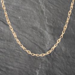 Second Hand 9ct Yellow Gold Fancy Link 25 Inch Twist Chain 41041401