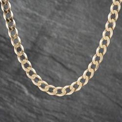 Second Hand 9ct Yellow Gold 18 Inch Curb Chain 41041418