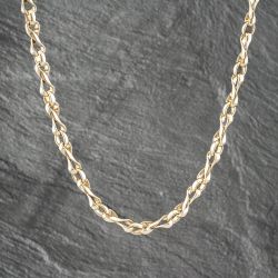 Second Hand 9ct Yellow Gold Figure Of Eight Link 17 Inch Chain 41041474