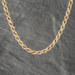 Second Hand 9ct Yellow Gold 16 Inch Rope Chain 41041506