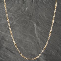 Second Hand 9ct Yellow Gold Fancy Link 28 Inch Figaro Chain 41041534