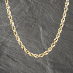 Second Hand 9ct Yellow Gold 18 Inch Rope Chain 41041540
