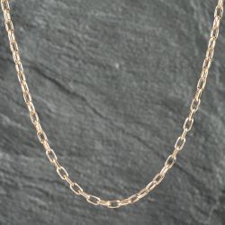 Second Hand 9ct Rose Gold Oblong Link 27 Inch Belcher Chain 41041544