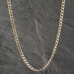 Second Hand 9ct Yellow Gold Square 23 Inch Curb Chain 41041572