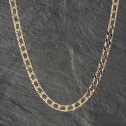 Second Hand 9ct Yellow Gold Square 20 Inch Curb Chain 41041573