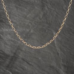 Second Hand 9ct Yellow Gold Oval Link 22 Inch Belcher Chain 41041586