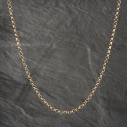 Second Hand 9ct Yellow Gold Round Link 22 Inch Belcher Chain 41041587