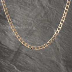 Second Hand 9ct Yellow Gold Square Link 18 Inch Curb Chain 41041588