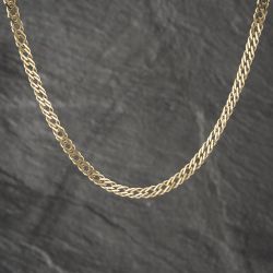 Second Hand 9ct Yellow Gold Double Link 18 Inch Curb Chain 41041589