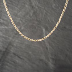 Second Hand 9ct Yellow Gold Solid 15 Inch Rope Chain 41041591