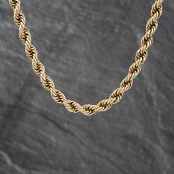 Second Hand 9ct Yellow Gold 17 Inch Rope Chain 41041607