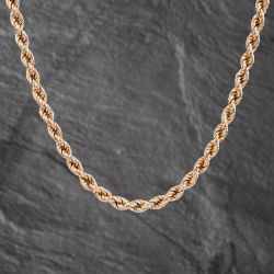 Second Hand 9ct Yellow Gold 24 Inch Rope Chain 41041624