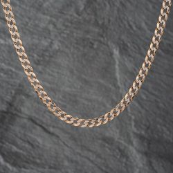 Second Hand 9ct Two Colour Gold 18 Inch Curb Chain 41041625