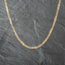 Second Hand 9ct Yellow Gold 5+1 Fancy Link 20 Inch Figaro Chain 41041640