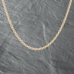 Second Hand 9ct Yellow Gold Solid 18 Inch Rope Chain 41041646