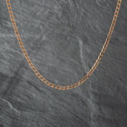 Second Hand 9ct Rose Gold Square 19 Inch Curb Chain 41041650