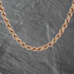 Second Hand 9ct Rose Gold 16 Inch Rope Chain 41041683