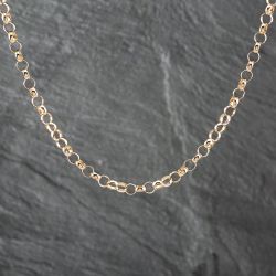 Second Hand 9ct Yellow Gold Round Link 22 Inch Belcher Chain 41041685