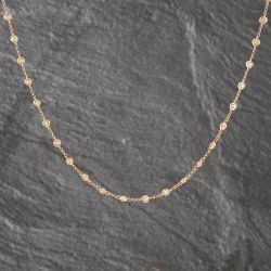 Second Hand 18ct Rose Gold Diamond 26 Inch Belcher Chain 41041727