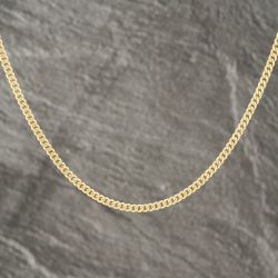 Second Hand 9ct Yellow Gold 17.5 Inch Curb Chain 41041738