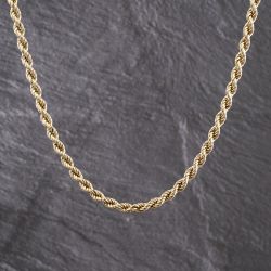 Second Hand 9ct Yellow Gold 18 Inch Rope Chain 41041748