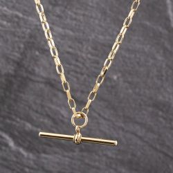 Second Hand 9ct Yellow Gold 18 Inch T-Bar Belcher Chain 41041753