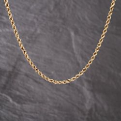 Second Hand 9ct Yellow Gold 18 Inch Rope Chain 41041768