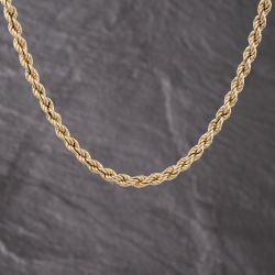 Second Hand 9ct Yellow Gold 18 Inch Rope Chain 41041782